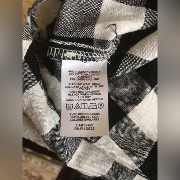 Loft Gingham Short Sleeve Dolman Blouse - Picture 3 of 4